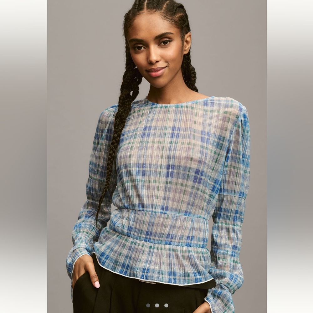 NWT Anthropologie Long Sleeve Sheer Top by Porridge